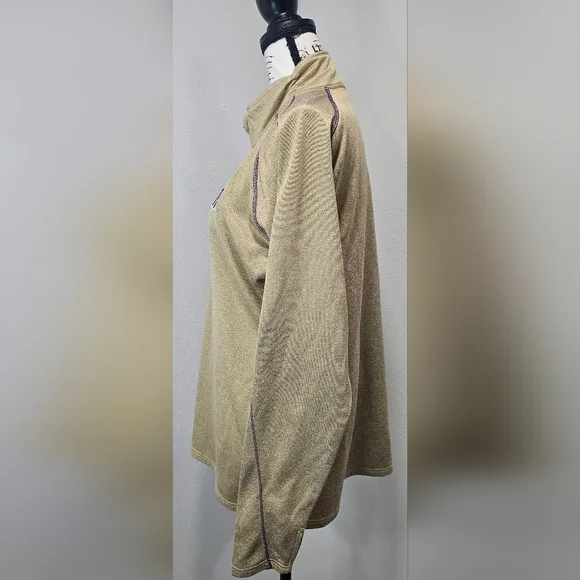 Knights Apparel Washington Huskies UW Purple Gold 1/4 Zip Thumb Hole Shirt Sz L - Picture 5 of 14